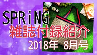 【予告雑誌付録紹介】SPRiNG スプリング 2018年 8月号可愛くて高見えしそうなバックが付録！？