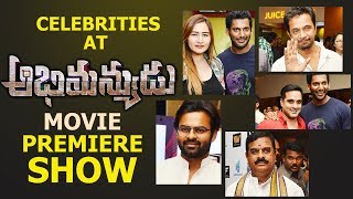 Celebrities At Abhimanyudu Movie Premiere Show || Vishal || Samantha Akkineni || Arjun