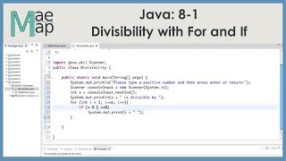 Java: 8-1 Divisibility with For and If Statements