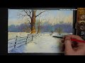 winter serenity in watercolour painting tutorial