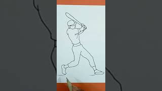 Draw A Baseball Player Easy | Easy drawing idea #shorts #shortvideo #foryou #subscribe #viral #game