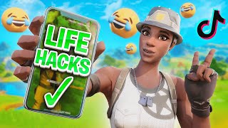 We Tested VIRAL TikTok Life Hacks in Fortnite... (THEY WORKED)