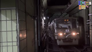 Seoul Metro Line 7 1st generation car 7003F arriving at Sagajeong Station