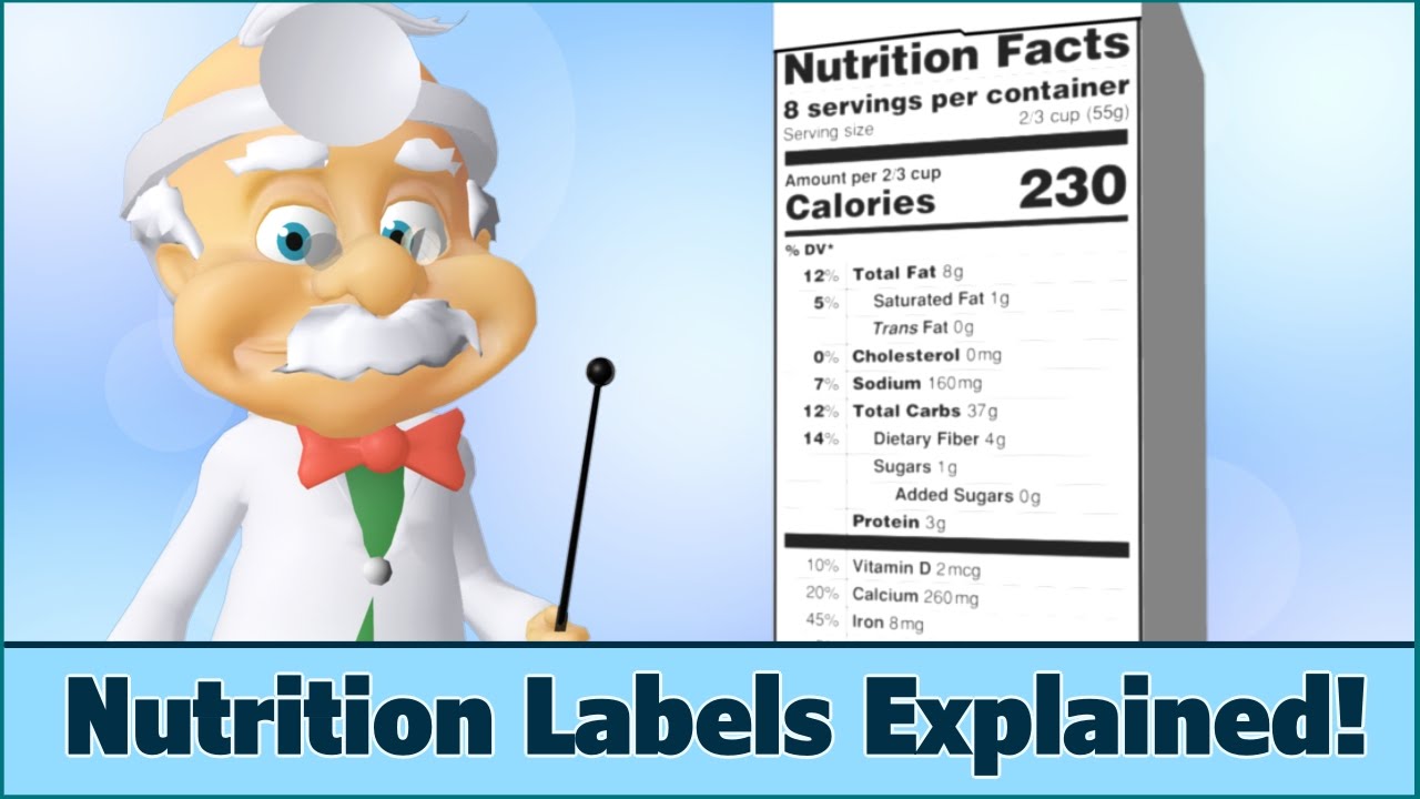 Nutrition Facts Labels - How To Read - For Kids - Dr. Smarty - YouTube