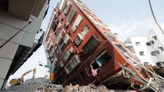 Incredible vision shows widespread destruction after Taiwan hit by damaging earthquake