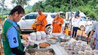 อนุโมทนาบุญโรงทานก๋วยเตี๋ยวกลางเขา คณะสายบุญบารมีธรรมอำนาจเจริญ