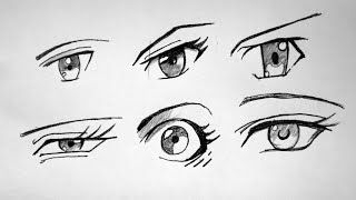 Anime Eyes Drawings || How to Draw ANIME EYES Step by Step