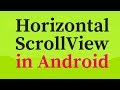 how to use horizontalScrollView  in android studio