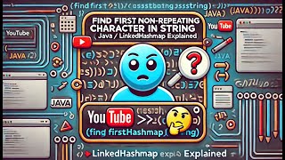 How to Find First Non Repeating Character in a String | Java Interview Question | LinkedHashMap