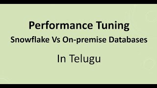 Performance Tuning Of SQL Queries