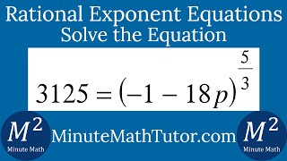 Solve 3125=(-1-18p)^(5/3)