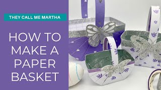 How to Make Paper Easter Baskets | Easy Paper Crafts | Paper Basket Tutorial