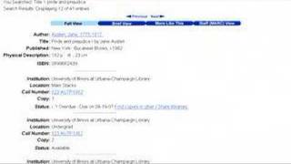 Quick Search in Library Catalog
