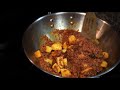 mince meat curry with green peas keema matar curry