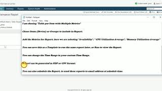 CA Performance Management-Report Creation & Scheduling