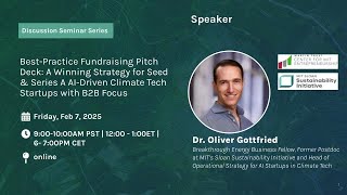 Discussion Seminar: Best-Practice Fundraising Pitch Deck