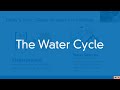 The Water Cycle