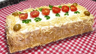 Torta Fria de frango , receita deliciosa  que agrada toda família !Para o seu  Natal e Ano novo !
