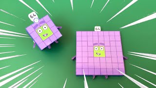 Numberblocks - Looking Mission with Number 64 - Numberblocks Satisfying Video