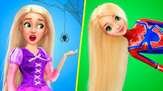 11 DIY Barbie and Disney Doll Superheroes Hacks and Crafts
