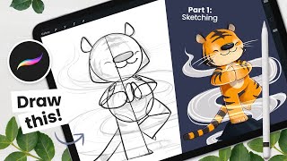 How To Draw A Zen Tiger • Part 1: Character Sketching Tips \u0026 Tricks