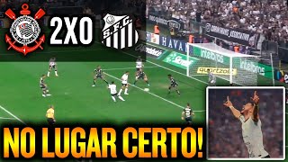 DE CANELA TAMBÉM VALE! GIULIANO AMPLIA o placar entre Corinthians 2x0 Santos | Copa do Brasil 2022