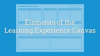 Elements of the Learning Experience Canvas