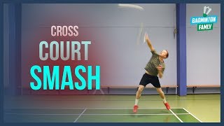 Cross court SMASH - Technique \u0026 Footwork