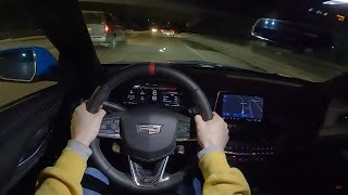 2022 Cadillac CT4 V Blackwing  POV (Night Drive)