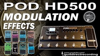 POD HD500 MODULATION - All Effects - Chorus, phaser, flanger, tremolo...