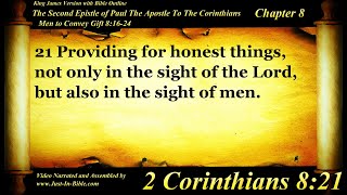 2 Corinthians Chapter 8 - Bible Book #47 - The Holy Bible KJV Read Along Audio/Video/Text