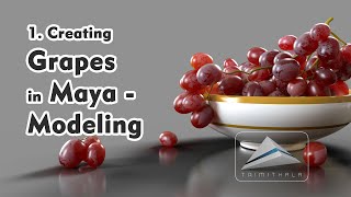 1. Creating Grapes in Maya | Modeling | Learn Maya Step by Step