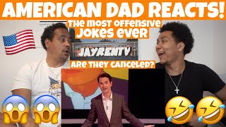UK COMEDIANS ARE WILD!! AMERICAN DAD REACTS TO The Most Offensive Jokes Ever