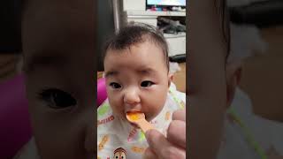 離乳食！にんじん baby food carrot #short #離乳食初期  #babyfood