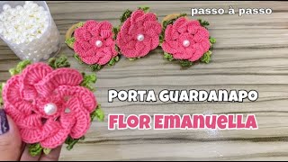 PORTA GUARDANAPO FLOR EMANUELLA- SIMPLES E FÁCIL