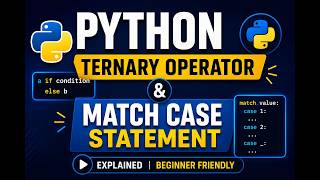 Python Ternary Operator and Match Case Statement Explained | Python Tutorial for Beginners