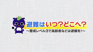 避難はいつ？どこへ？～警戒レベル３で高齢者などは避難を！～【新見市公式】