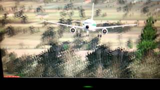 Fsx DUB LAND ABORT!! RWY 28 HEAVY CROSSWIND..