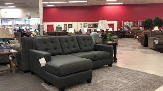 SOFA CHAISE IN GUNMETAL COLOR ULTRA-CONTEMPORARY | TIMELESS FURNITURE UNIONTOWN