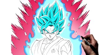How To Draw Goku SSJ Blue (Kaioken) | Step By Step | Dragonball