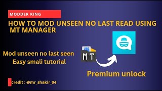 Learn Modding How To Mod Mochi Cloner Using Mt Manager Smali Reverse
