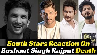 30 South Stars Reaction About RIP Sushant Singh Rajput | Allu Arjun, Mahesh Babu, Dulquer Salmaan