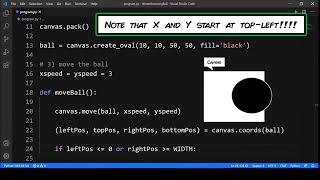Bouncing Ball in TKinter # Python