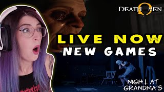 LIVE NOW!  3X NEW Indie Horror Game | Death Omen + Paranormal Night Shift + Night at Grandmas