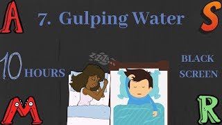 Gulping Sounds for Sleeping and Relaxation - 10 hour Black Screen