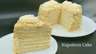 #Napoleon Cake #拿破崙#千層蛋糕 簡易餅皮做法