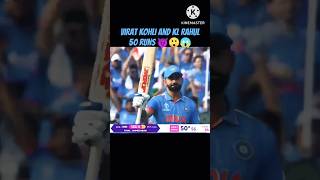 Virat Kohli and kl Rahul 50 runs 😈😲😱 #trending #rrb #cricket #india #viratkohli #shorts #kl rahul