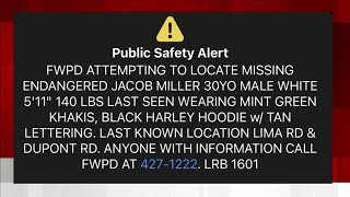 FWPD searching for missing 30-year-old man
