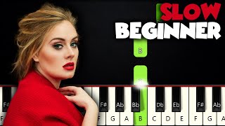 Someone Like You - Adele | SLOW BEGINNER PIANO TUTORIAL + SHEET MUSIC by Betacustic