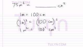 conversion of metric units squared meters to squared centimeters